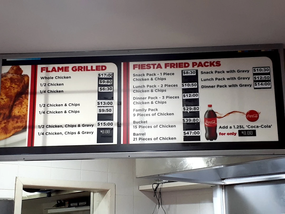 Menu, Golden Chicken