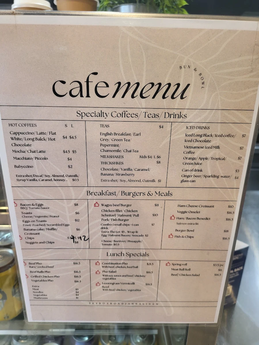 Menu, Bun & Bowl