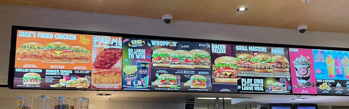 Menu, Hungry Jack’s