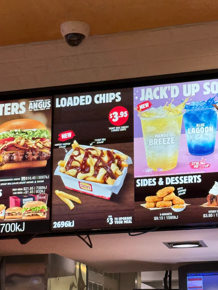 Menu, Hungry Jack’s