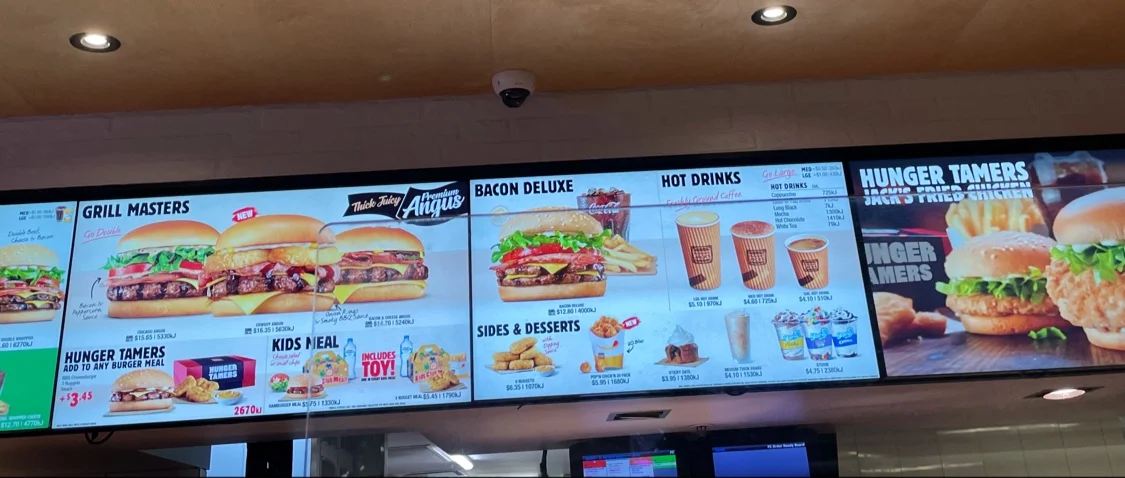 Menu, Hungry Jack’s