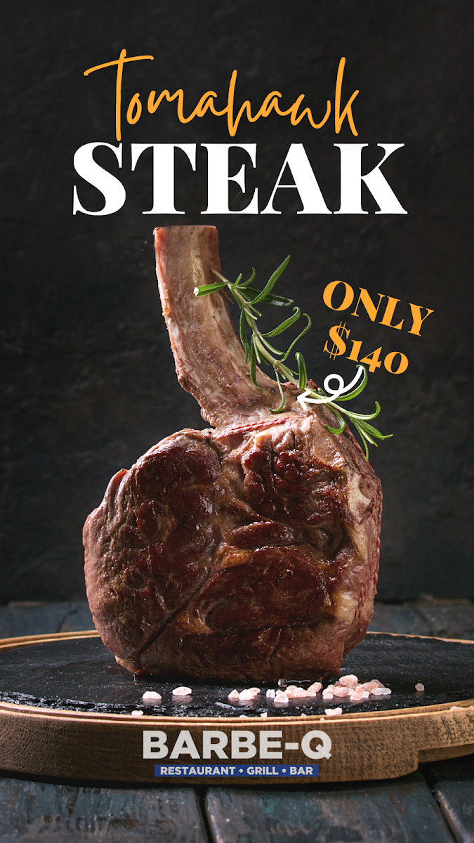 Menu, Barbe-Q Restaurant