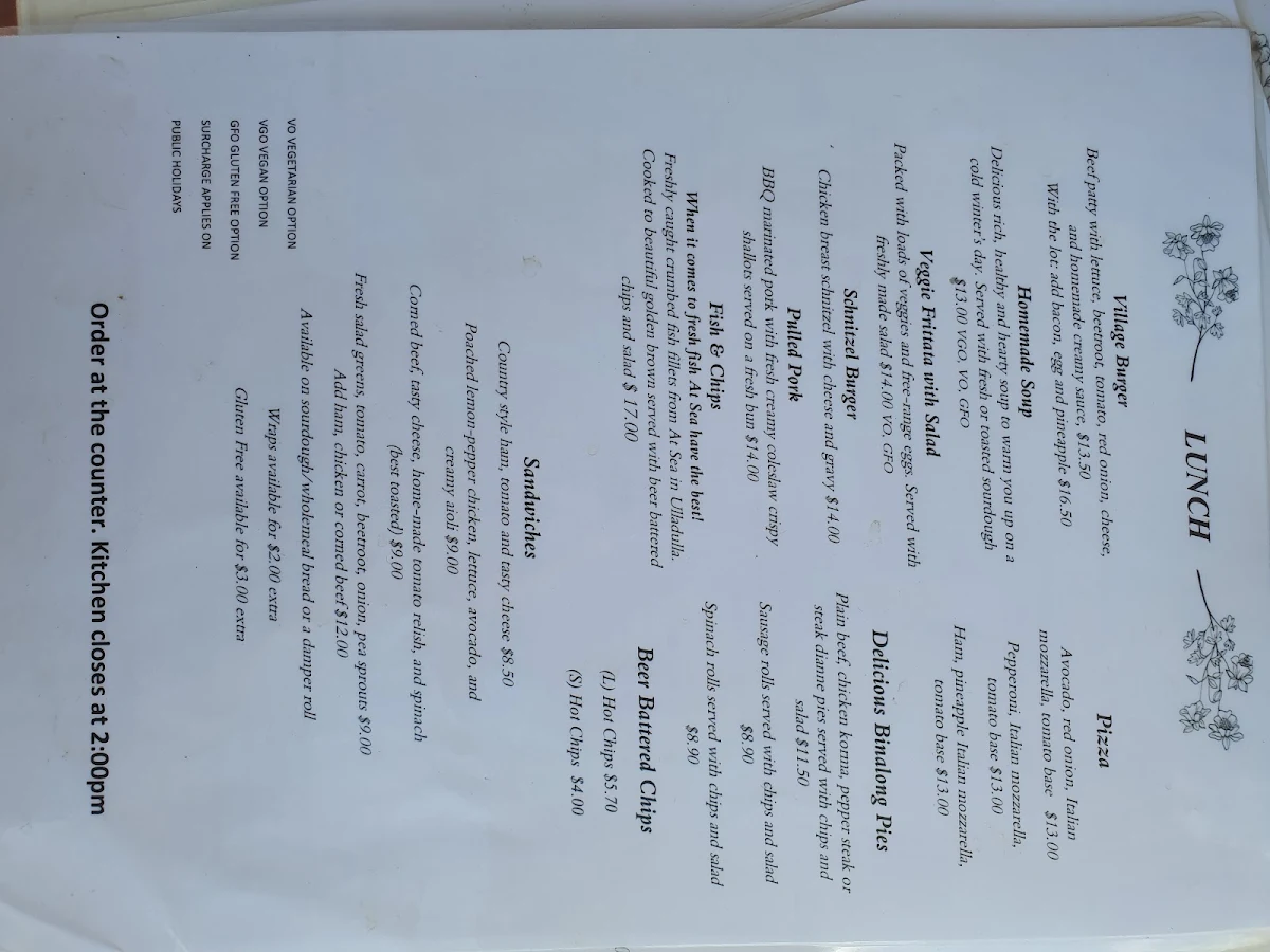 Menu, Daughters at Hall