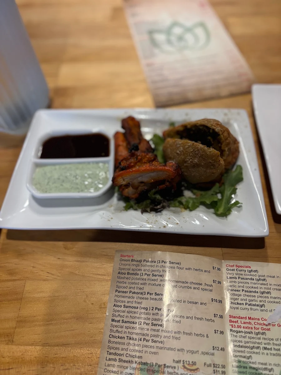 Menu, Spice Garden Booval