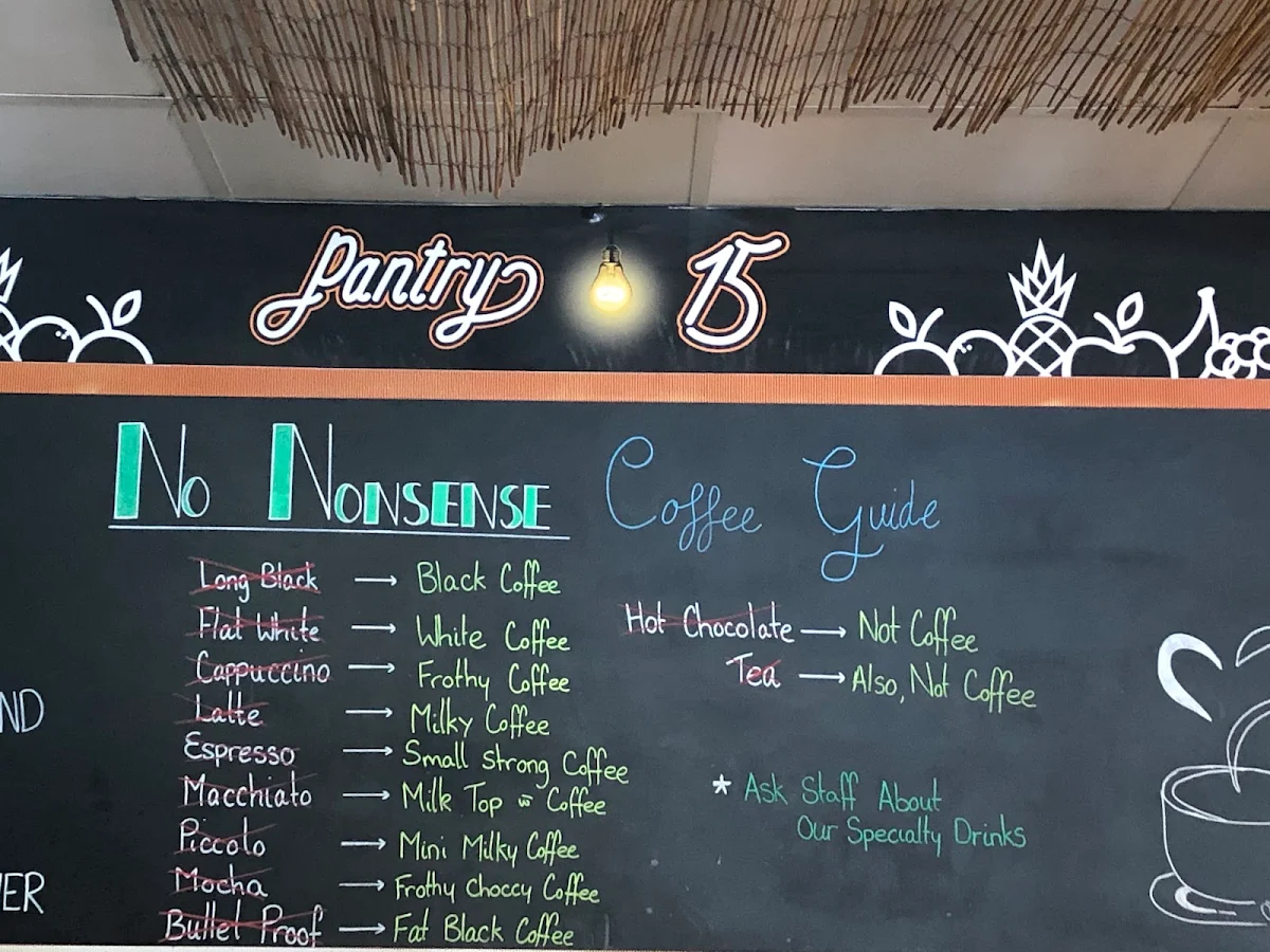 Menu, Pantry 15