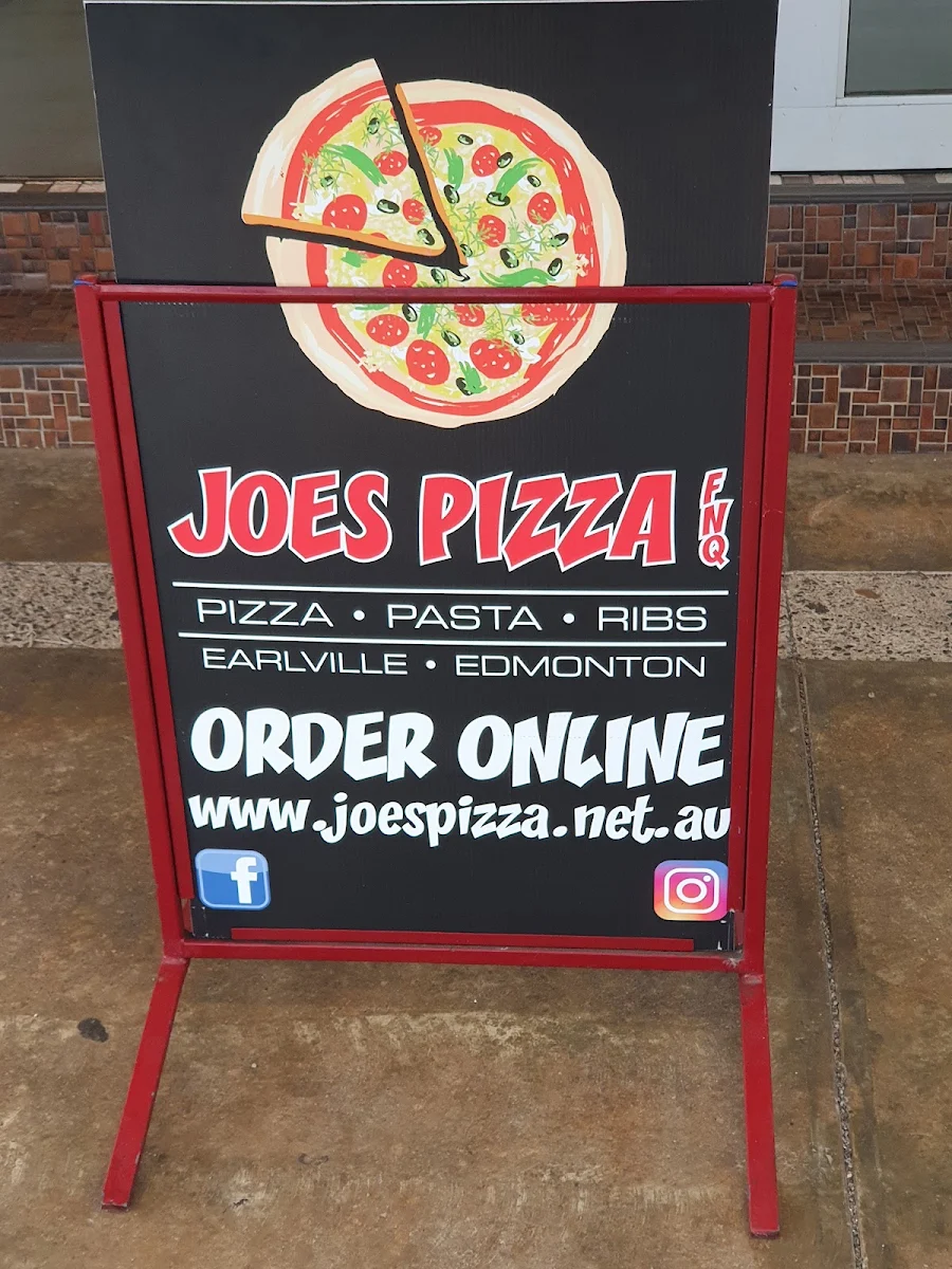 Menu, Joes Pizza Earlville