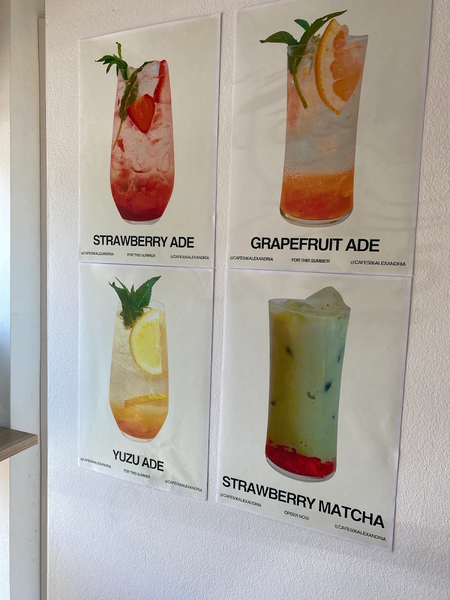 Menu, Cafe 506