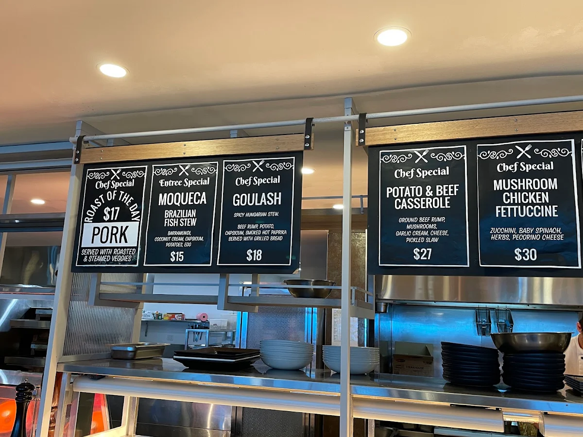Menu, Alex Surf Club