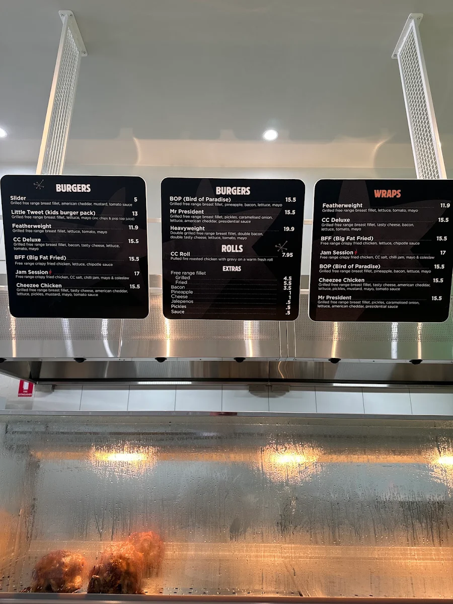 Menu, Chicken Central