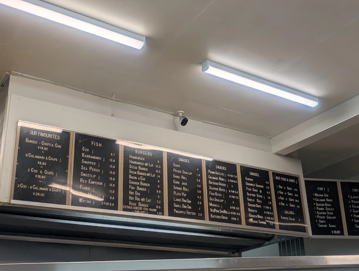 Menu, Corner House Fish & Chips
