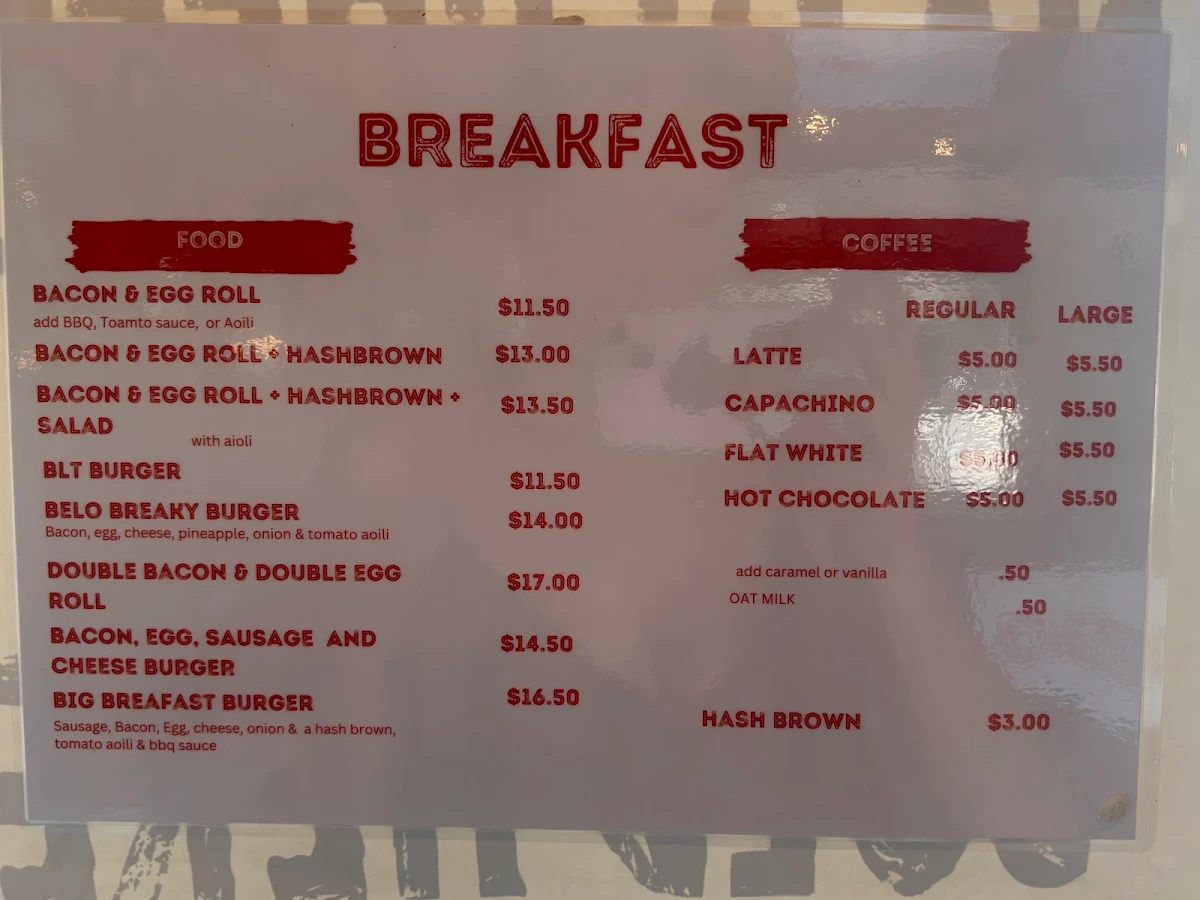 Menu, BELO GRINGO