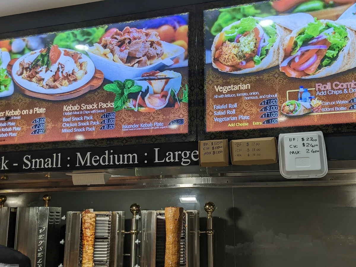 Menu, Hills Kebabs Kellyville
