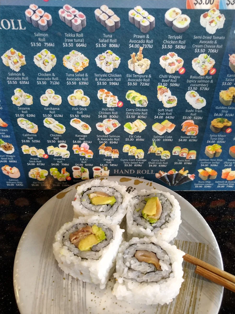 Menu, Sushi Train Mt Sheridan