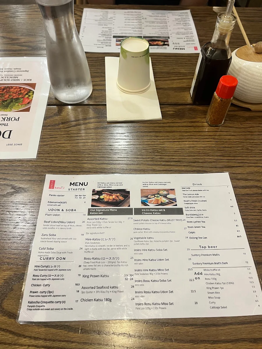 Menu, Mr. J Restaurant
