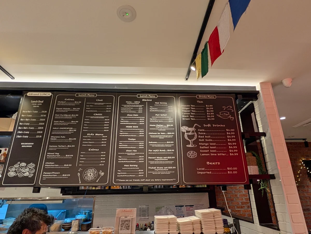 Menu, Chilli Everest on Collins