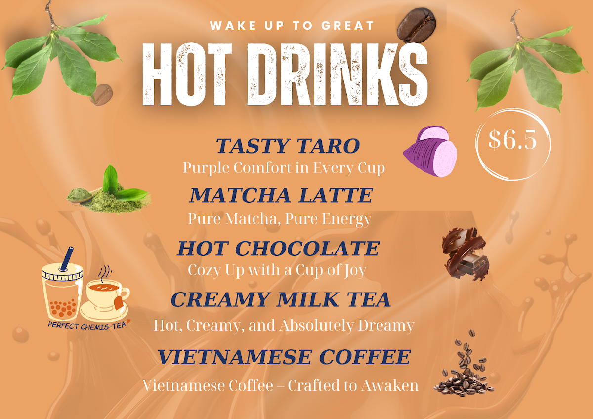 Menu, Hi Cup Bubble Tea