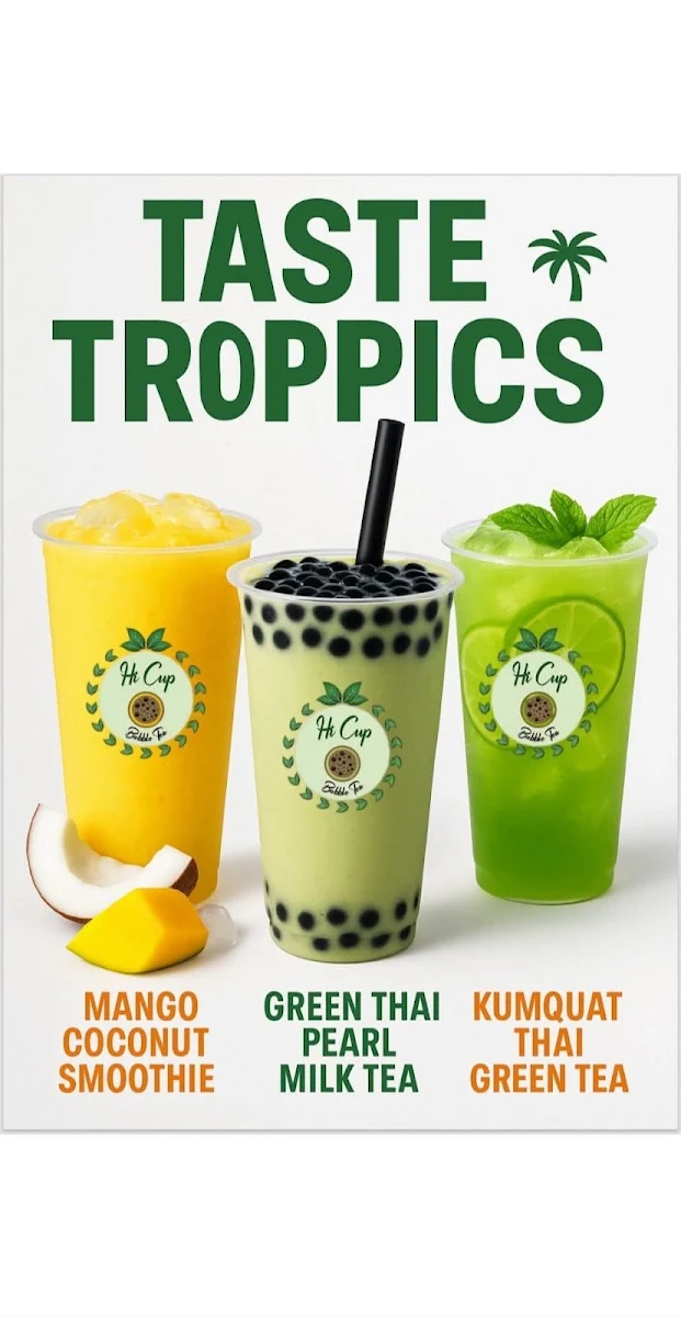 Menu, Hi Cup Bubble Tea