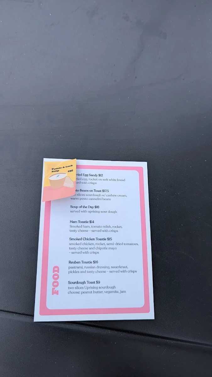 Menu, Floozy Coffee