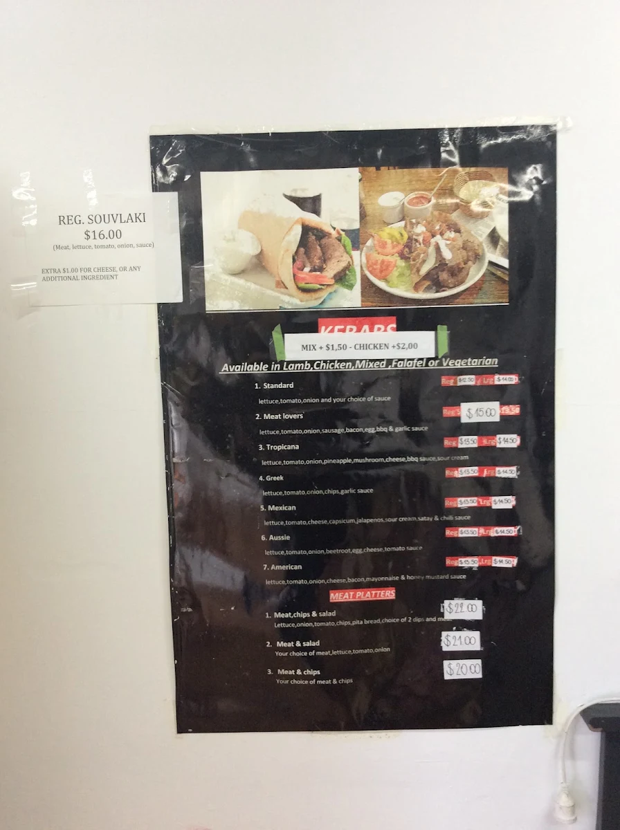 Menu, Fantastic Kebab and Pizza