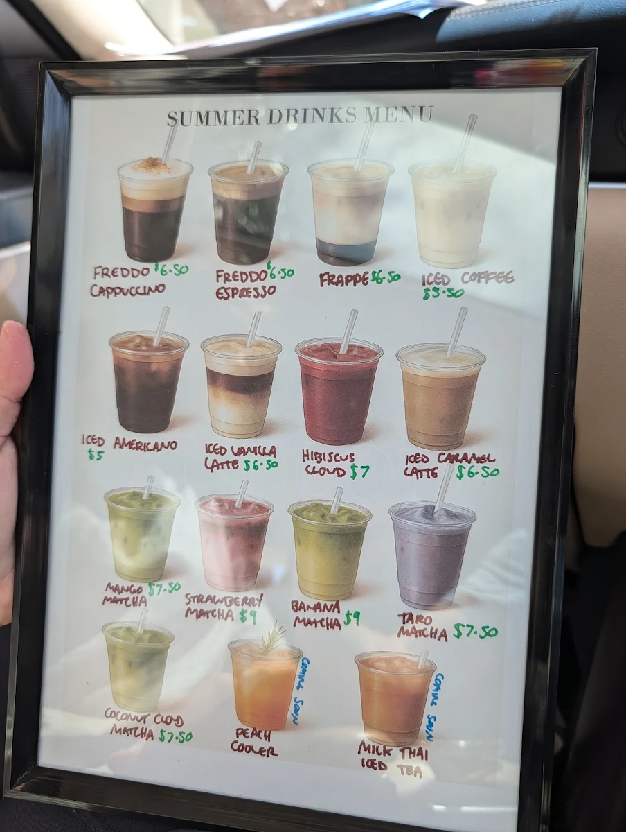 Menu, Penelope Bakery and Coffee Roaster
