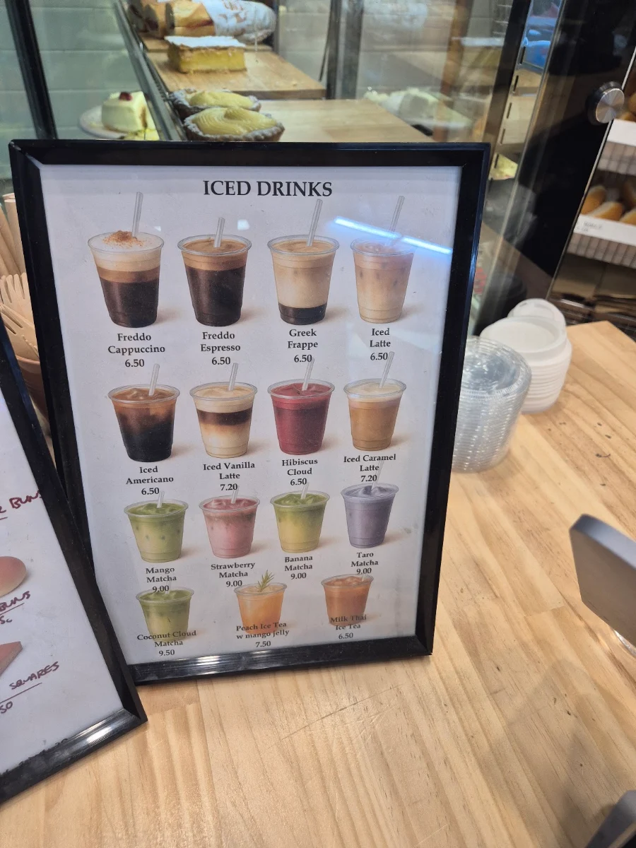Menu, Penelope Bakery and Coffee Roaster