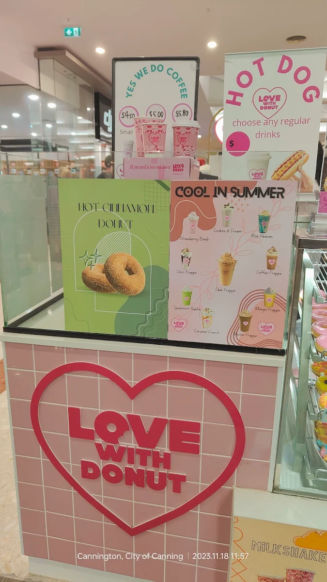 Menu, Love With Donut