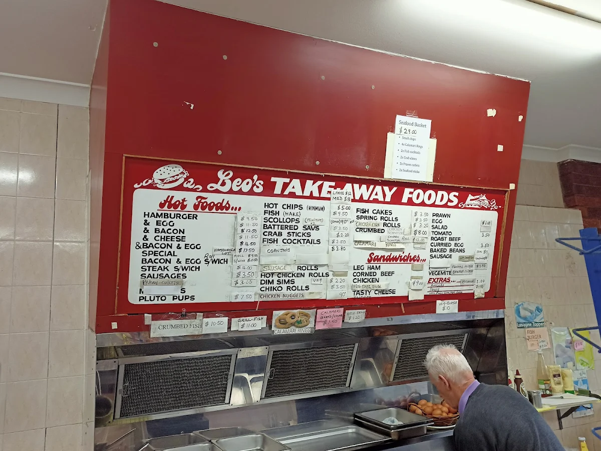 Menu, Leo's Takeaway