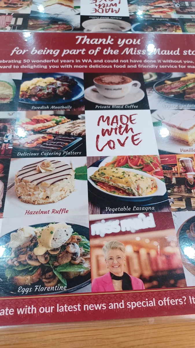 Menu, Miss Maud Carousel