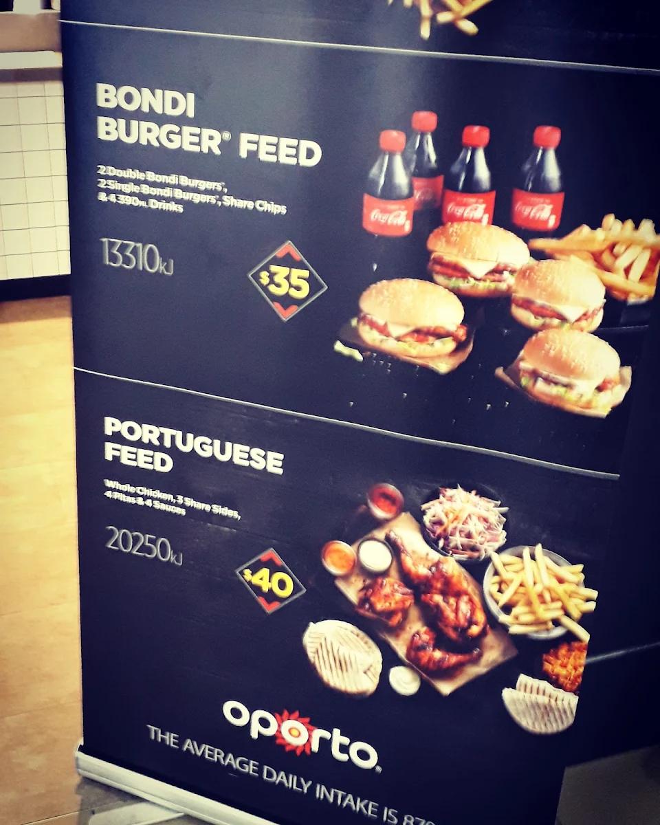 Menu, Oporto Waterloo