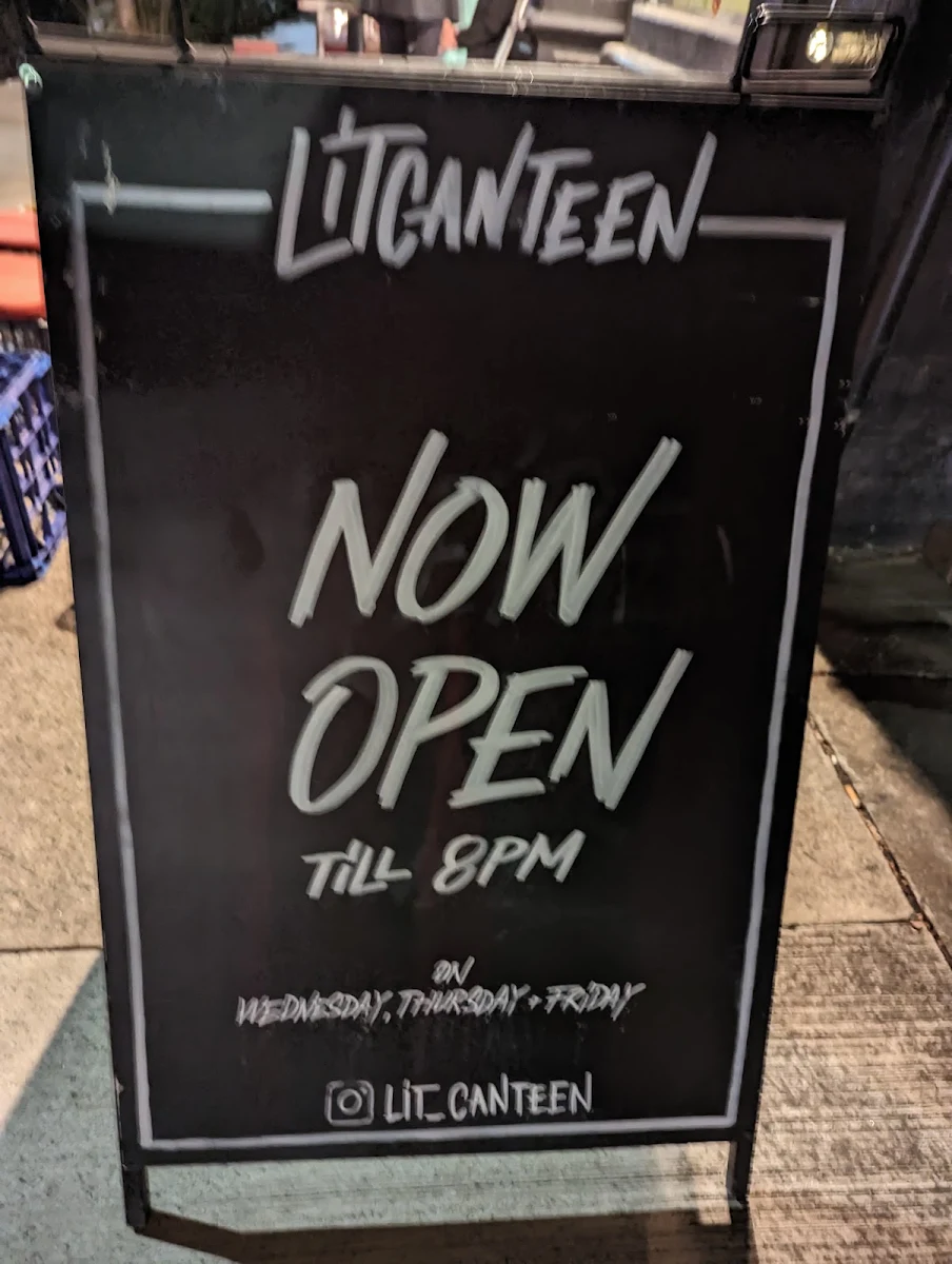 Menu, Lit Canteen