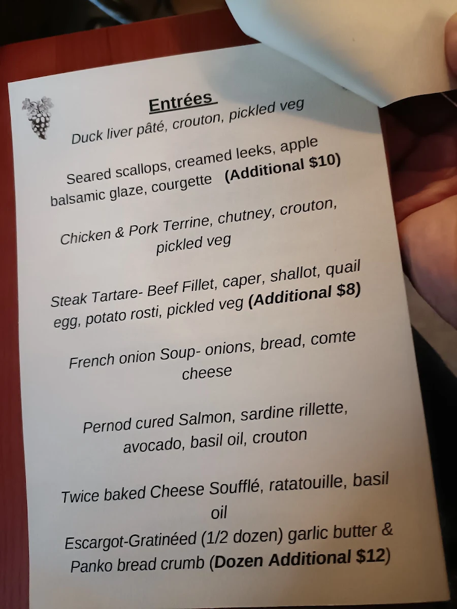 Menu, Lulu’s Little Bistro