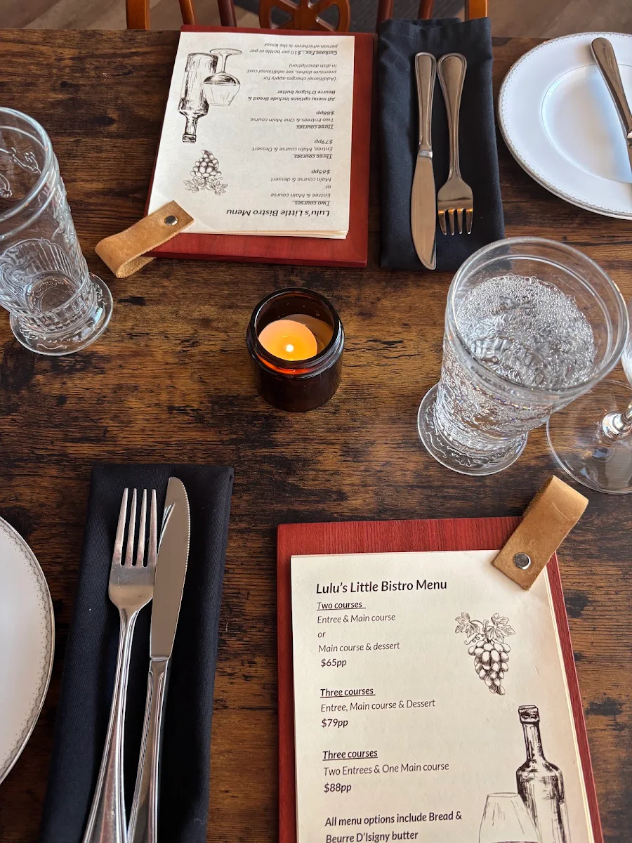 Menu, Lulu’s Little Bistro