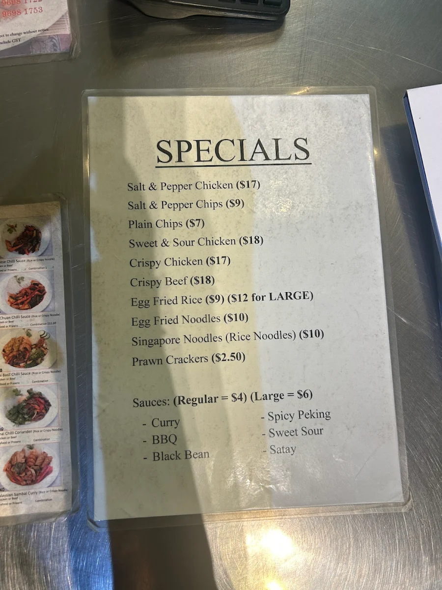 Menu, Hot Dish