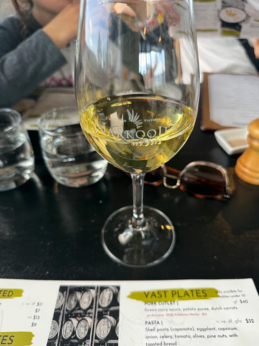 Menu, Narkoojee Winery and Cellar Door