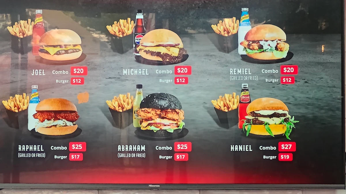 Menu, Burgertory (Bundoora)