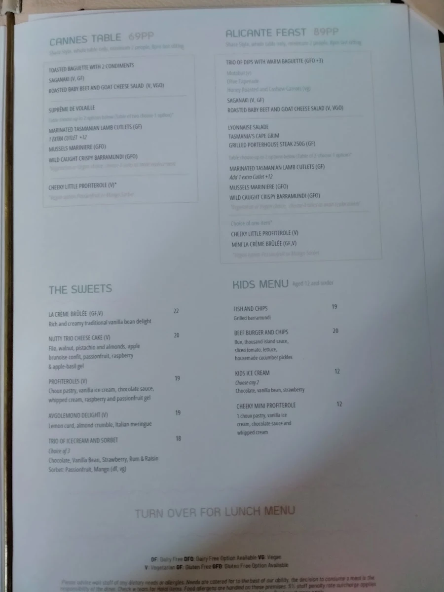 Menu, Ela Modern Bistro