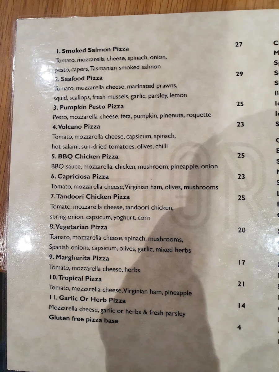 Menu, Giorgios Restaurant