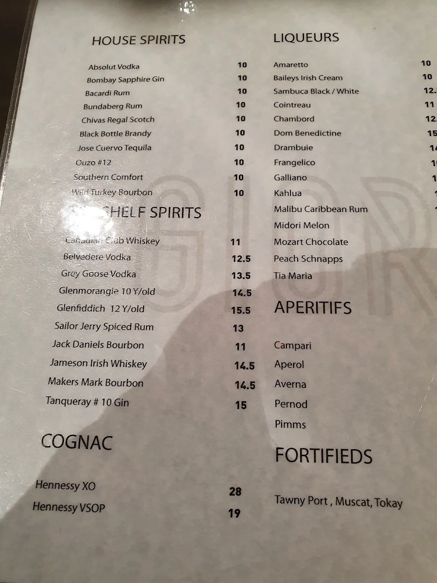 Menu, Giorgios Restaurant