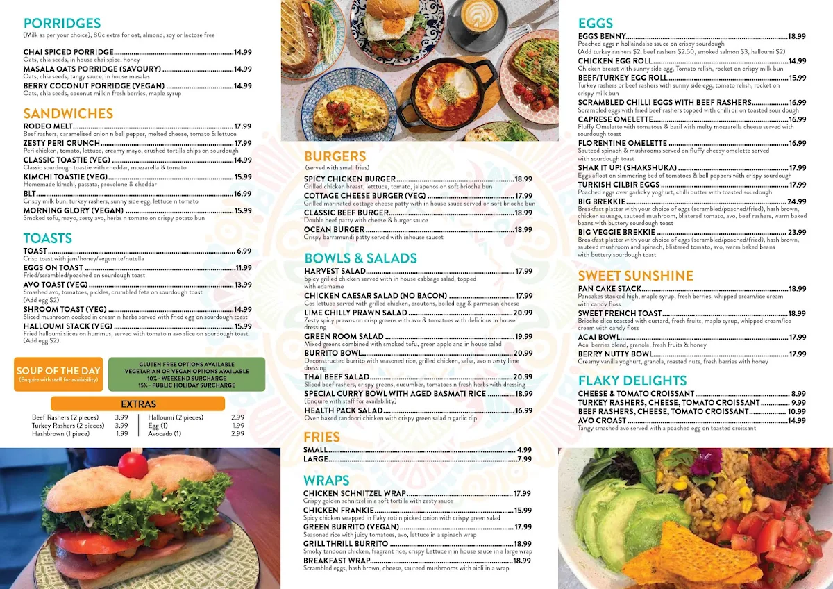Menu, Muskafé