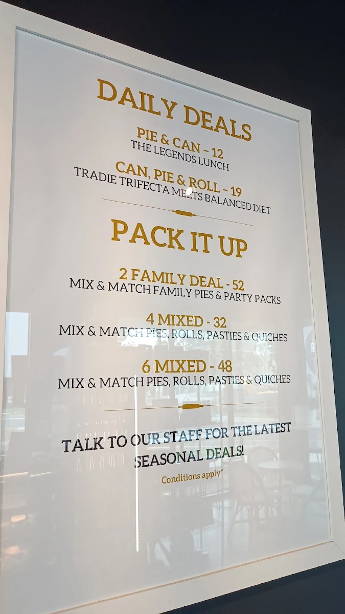 Menu, Wonder Pies