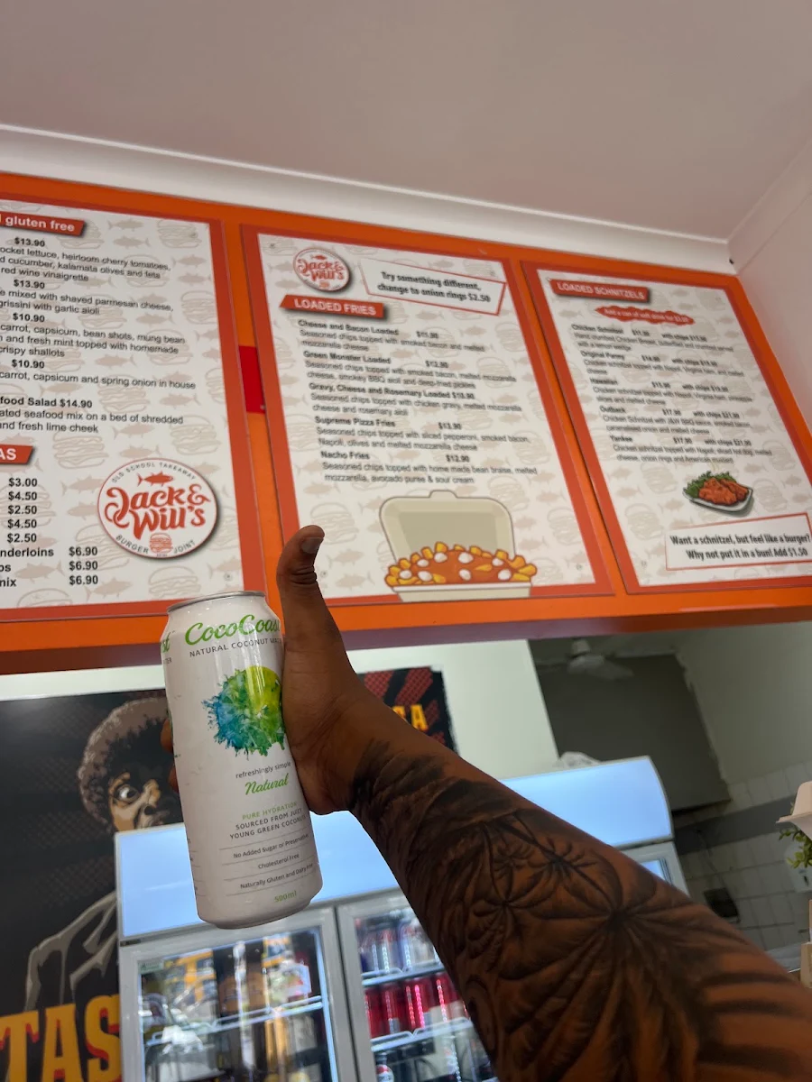 Menu, Jack & Will's BURGER JOINT