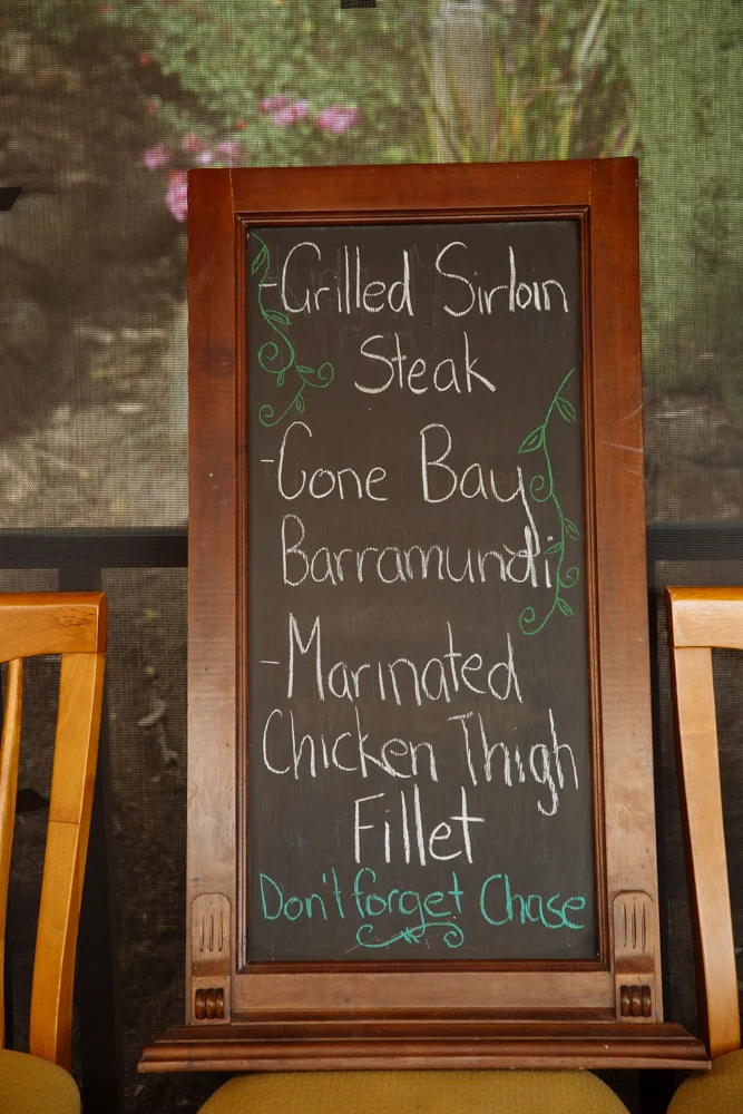 Menu, The Mulberry Tree