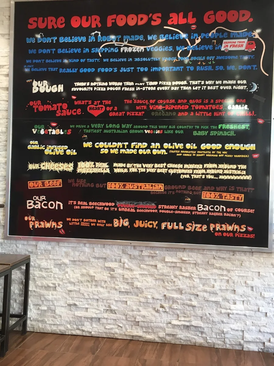 Menu, Domino's Pizza Kalgoorlie