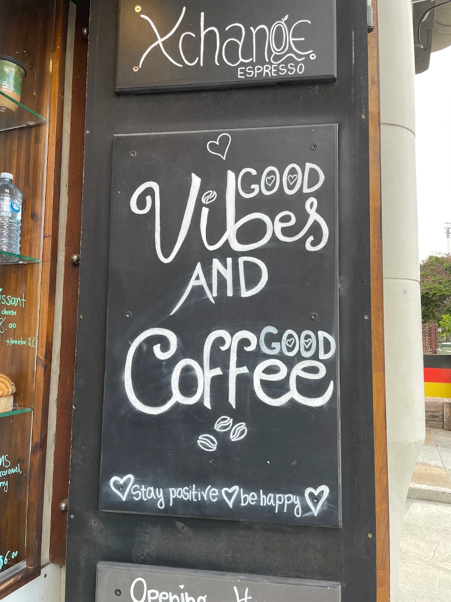 Menu, Xchange Espresso