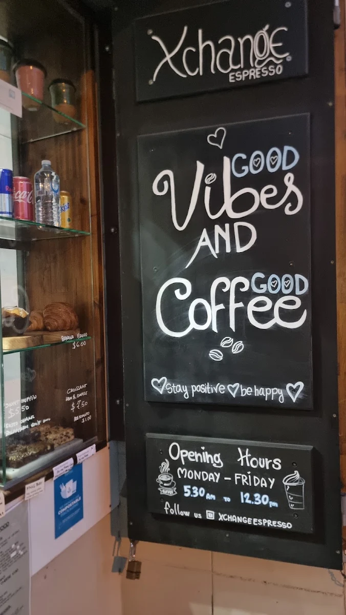 Menu, Xchange Espresso