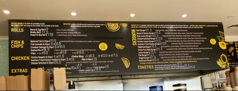 Menu, Lemontree Cafe and Takeaway