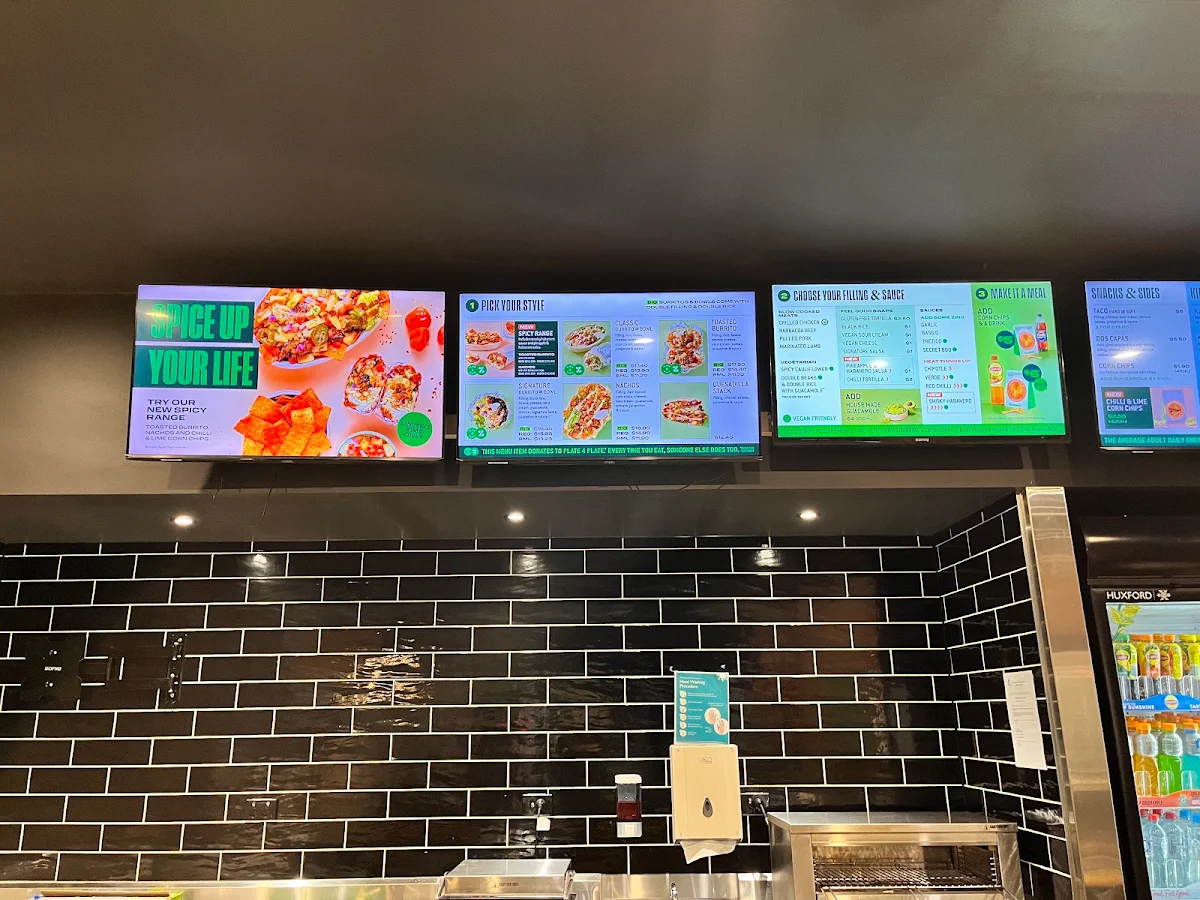Menu, Zambrero Devonport
