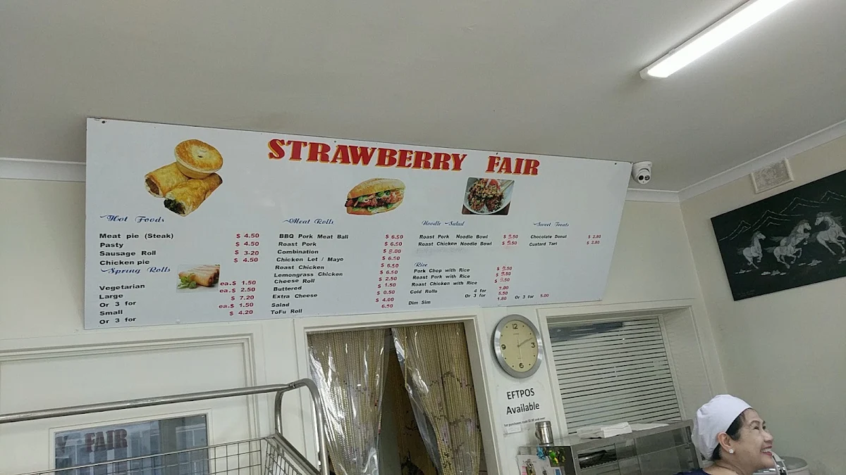 Menu, Strawberry Fair Bakery