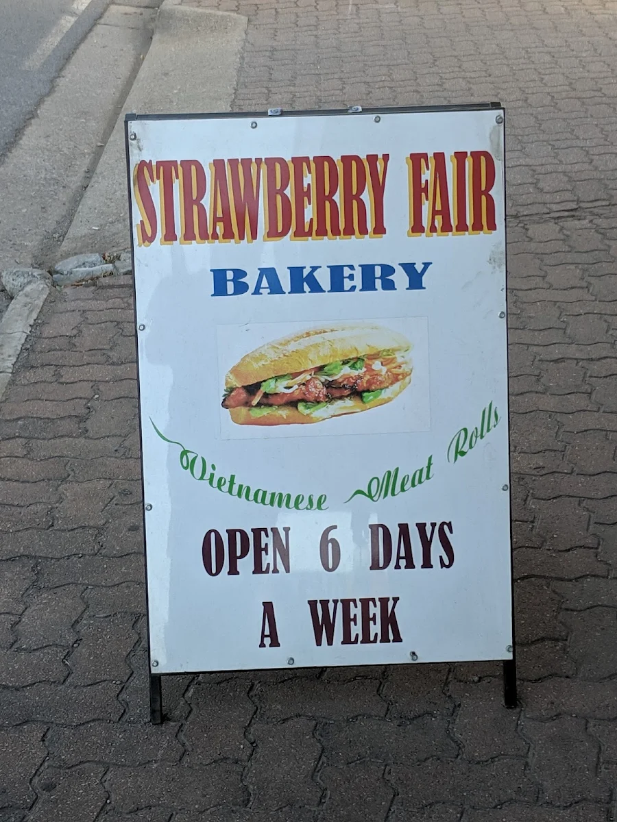 Menu, Strawberry Fair Bakery