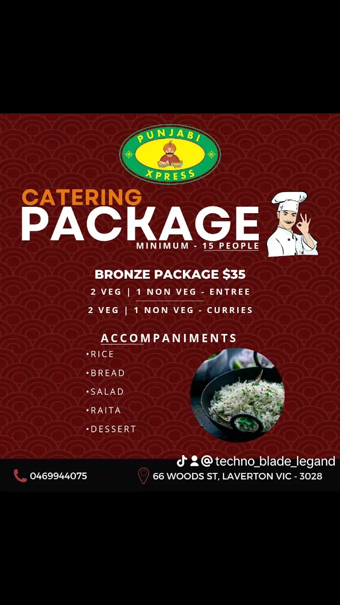 Menu, Punjabi Xpress